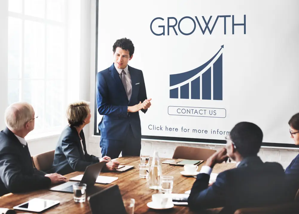 business success report graph concept